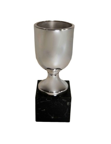 copa de metal con baño de plata de primera  ley 106/1