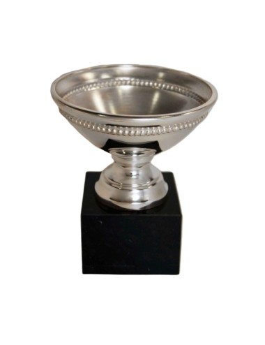 copa de metal con baño de plata de primera  ley 114/1