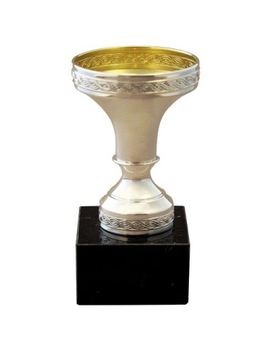 copa de metal con baño de plata de primera  ley 308/1