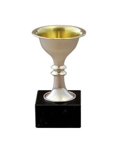 copa de metal con baño de plata de primera  ley 313/1