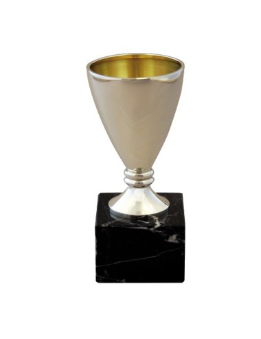 copa de metal con baño de plata de primera  ley 328/1