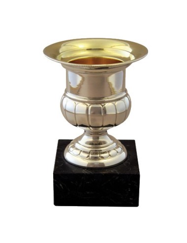 copa de metal con baño de plata de primera  ley 332/1