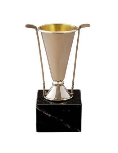 copa de metal con baño de plata de primera  ley 337/1