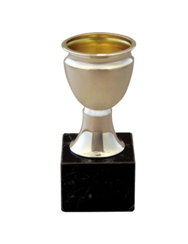 copa de metal con baño de plata de primera  ley 340/1