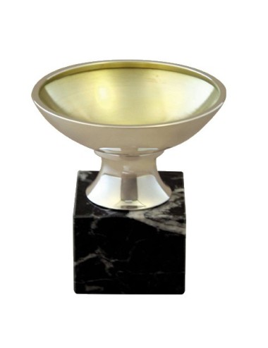 copa de metal con baño de plata de primera  ley 371/1