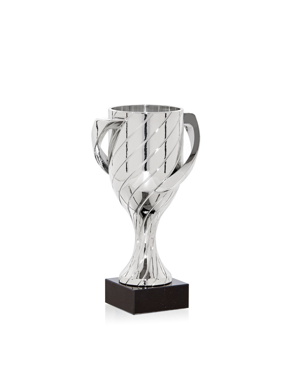 Copa Plateada de Abs metalizado sobre base mármol 39-24691