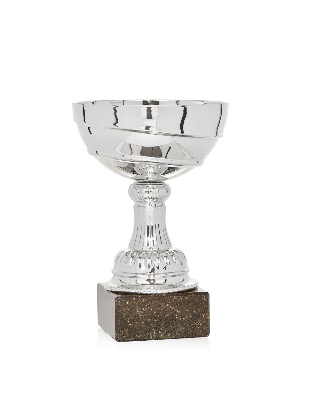 Copa Plateada de Abs metalizado sobre base mármol 55-7441