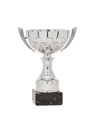 Copa Plateada de Abs metalizado sobre base mármol 56-7271