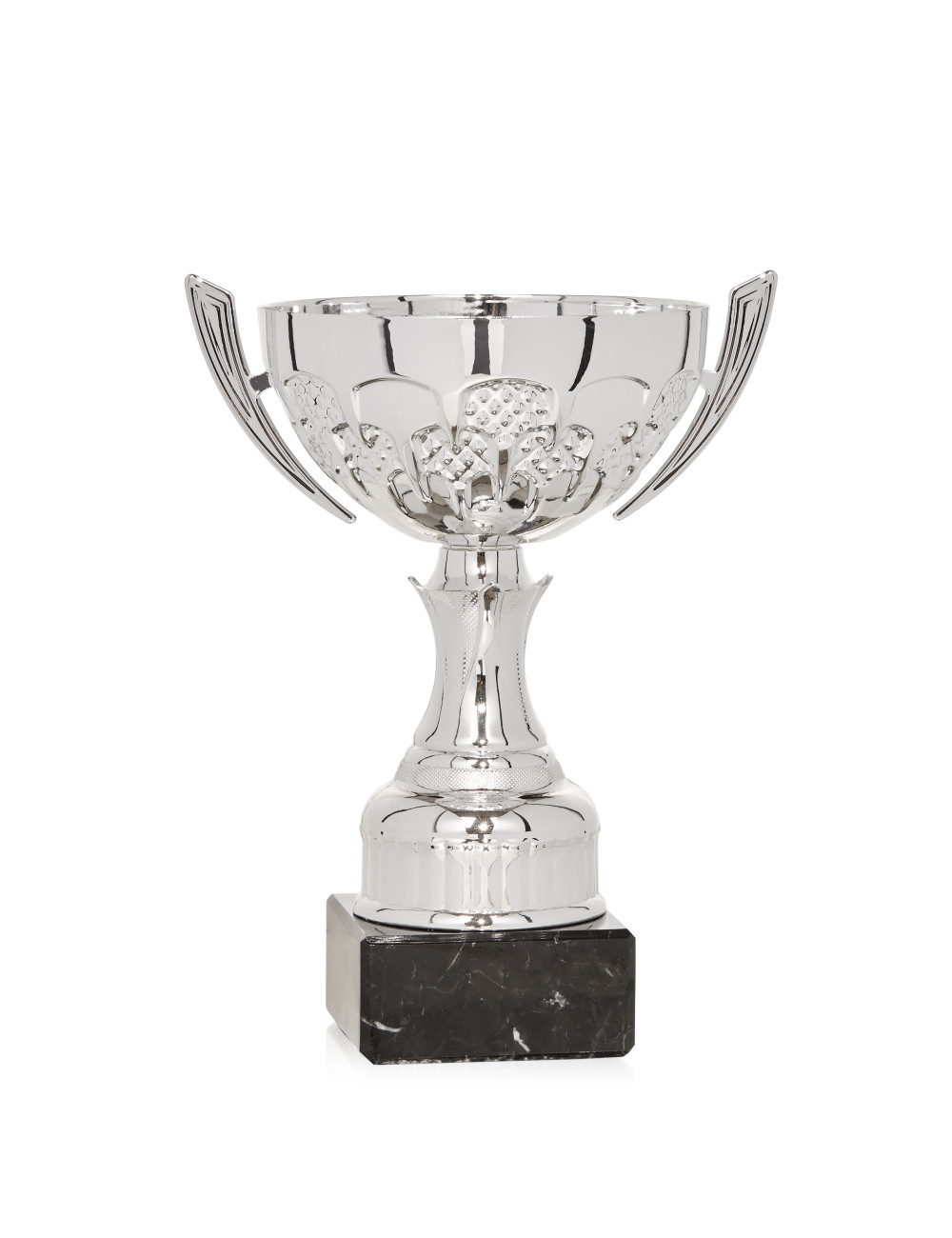 Copa Plateada de Abs metalizado sobre base mármol 56-7271