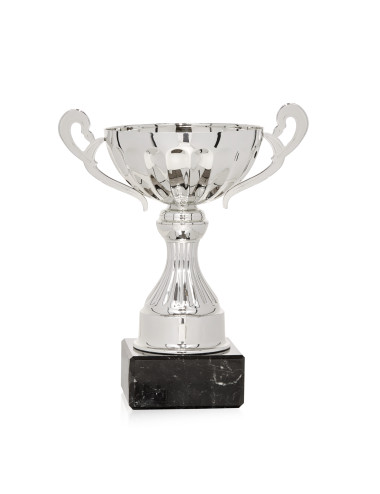 Copa Plateada de Abs metalizado sobre base mármol 57-7501