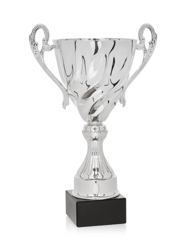 Copa Plateada de Abs metalizado sobre base mármol 82-7571