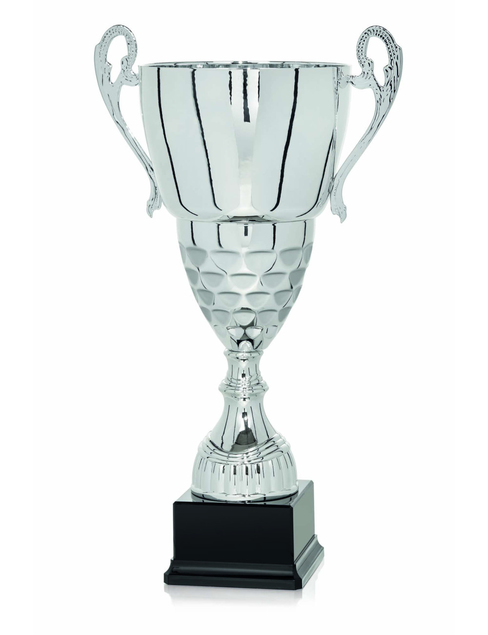 Copa plateada de Abs metalizado sobre base de black abs 90-7302