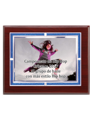 Placa de madera con placa de aluminio con estuche 133-5141E