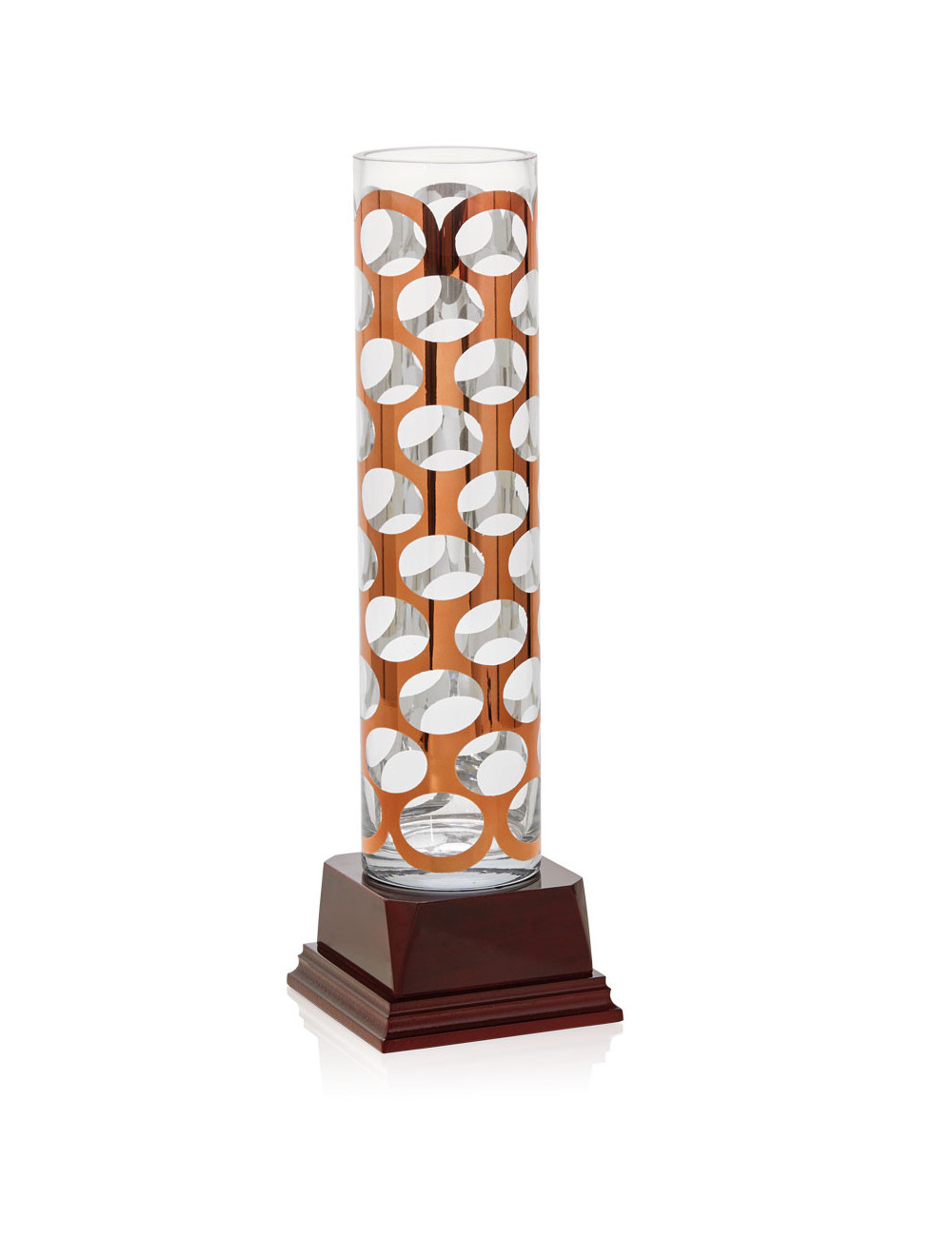 Trofeo de cristal con base de madera 94-6131