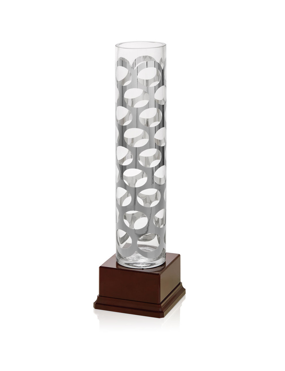 Trofeo de cristal con base de madera 94-6301