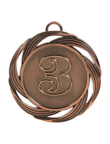 035C. Medalla de cinc de 70mm. Oro, Plata, Cobre.