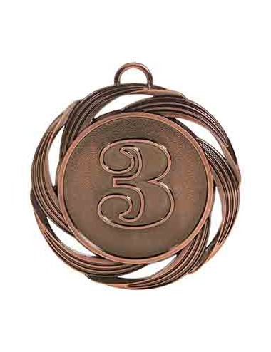 035C. Medalla de cinc de 70mm. Oro, Plata, Cobre.